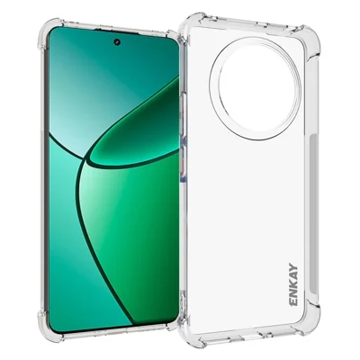 ENKAY HAT PRINCE For Realme 12 4G / 12+ 5G Clear TPU Case Drop-Proof Phone Cover Reinforced Corner