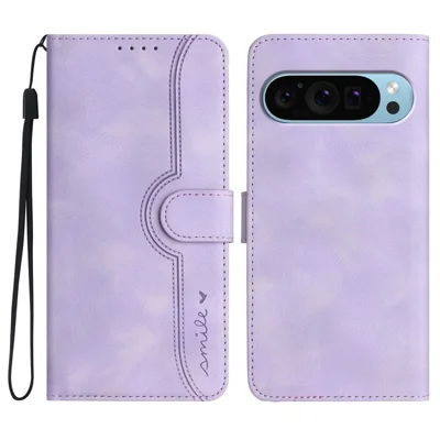 YX003 For Google Pixel 9 Pro XL Case Wallet Stand Imprinted Leather Phone Cover - Purple