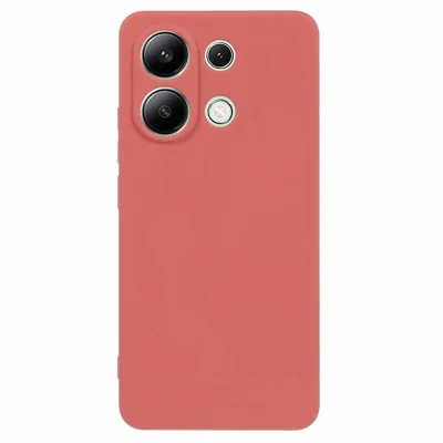 For Xiaomi Redmi Note 13 4G Case Soft TPU Fiber Lining Phone Shell (Precise Lens Cutout) - Hawthorn Red