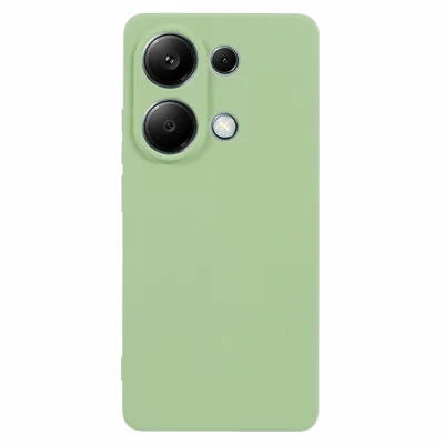 For Xiaomi Redmi Note 13 Pro 4G / Poco M6 Pro 4G Case Rubberized TPU Fiber Lining Cell Phone Cover (Precise Lens Cutout) - Matcha Green