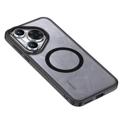 For Huawei Pura 70 Slim Phone Cases Magnetic Case PC+TPU Phone Back Cover - Matte Black