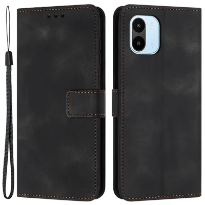 For Xiaomi Redmi A1 4G / A2 4G Case Shockproof Wallet PU Leather Phone Cover - Black