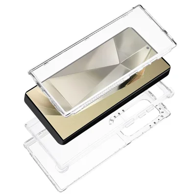 For Samsung Galaxy S24 Ultra Case Air Guard Corners PC+TPU Protective Phone Cover - Transparent