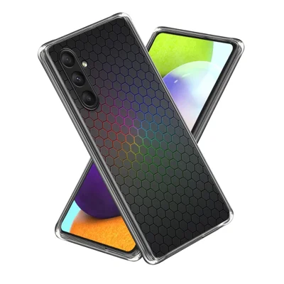 For Samsung Galaxy A25 5G (Global) (161.0 x 76.5 x 8.3mm) Case Shock-Absorbent TPU Pattern Printed Phone Cover - Colorful Honeycomb