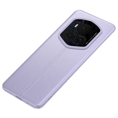 For Honor Magic6 RSR Porsche Design 5G Case Anti-Drop PU Leather+TPU Back Phone Cover - Purple