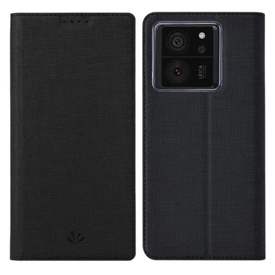 VILI DMX Series For Xiaomi 13T / 13T Pro / Redmi K60 Ultra Case Card Holder Leather Phone Cover - Black