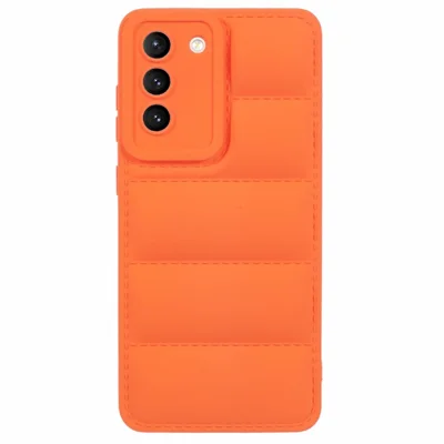 JTW Series For Samsung Galaxy S21 4G / 5G Case Down Jacket TPU Shockproof Phone Protector - Orange