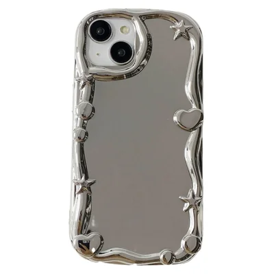 For iPhone 15 TPU Case Electroplating Mirror Plating Phone Cover