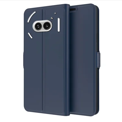For Nothing Phone (2a) Plus / Phone (2a) Case Folding Stand PU Leather Shock-Absorbent Phone Cover - Blue