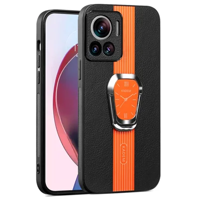 EasyShow Custodia Per Motorola Edge 30 Ultra - Cover In PU + PC + TPU Con Protezione 360° - Colore Blu - 2
