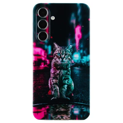 For Samsung Galaxy A35 5G Soft TPU Case Pattern Printing Shockproof Phone Cover - Light and Cat