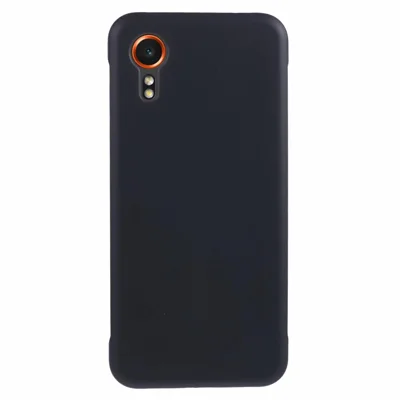For Samsung Galaxy Xcover7 Matte Case Skin-touch Anti-fingerprint PC Phone Cover - Black