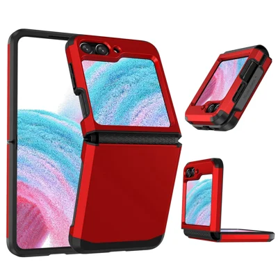 SGP Armor Series For Samsung Galaxy Z Flip5 5G PC Case Hinge Protection Folding Phone Protective Cover - Red