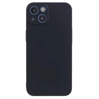 For iPhone 15 Plus Rubberized Hard PC Phone Case Cellphone Skin-touch Cover - Black