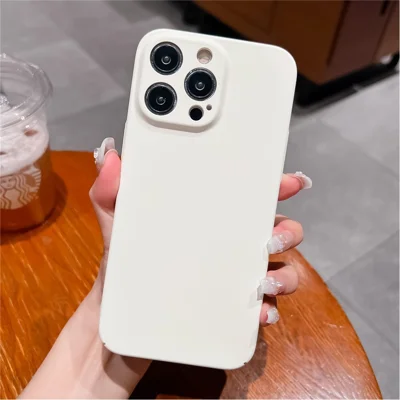 For iPhone 12 Pro Case Hard Plastic Rubberized Phone Cover Precise Cut-outs Protection - White