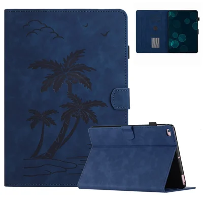 For iPad mini (2019) 7.9 inch / mini 4 / mini 3 / Mini 2 / Mini Case PU Leather Tablet Cover with Card Slots - Blue