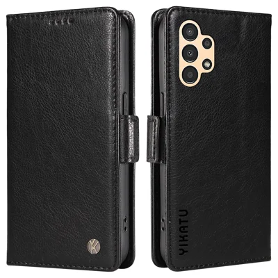 YIKATU YK-007 For Samsung Galaxy A13 5G / A13 4G / A04s 4G (164.7mm) Phone Cover Magnetic Clasp Leather Case - Black