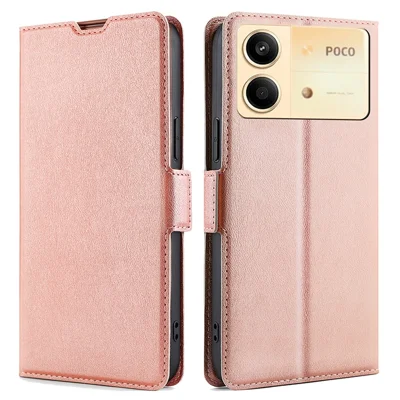 For Xiaomi Redmi Note 13R Pro 5G PU Leather + TPU Case Protective Phone Stand Cover - Rose Gold