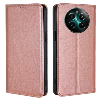 For Realme 12 4G / 12+ 5G Case Card Holder Magnetic Cover Mobile Accessories   - Rose Gold
