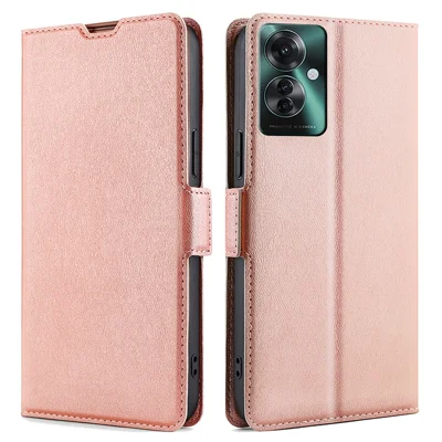 For Oppo Reno11 F 5G / F25 Pro 5G   Phone Case Card Slots Leather Stand Cover - Rose Gold