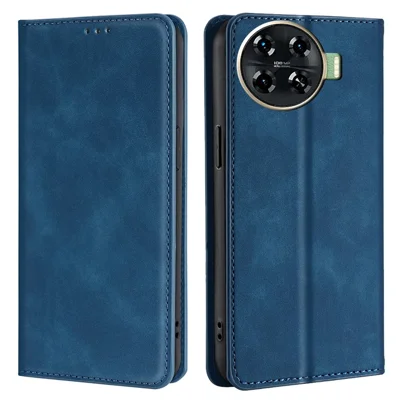 For TECNO Spark 20 Pro+ PU+TPU Wallet Phone Case Mobile Accessories   - Blue