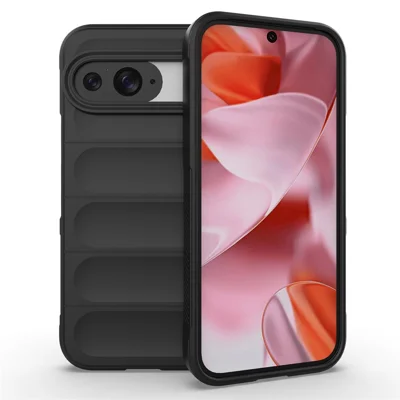 Mobile Phone Protector for Google Pixel 9 / Pixel 9 Pro Impact Resistant TPU Back Case - Black