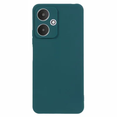 For Xiaomi Redmi 13C 5G / Poco M6 5G Case Straight Edge TPU Phone Cover Anti-Scratch Phone Shell - Army Green