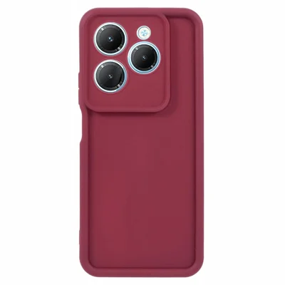 For Infinix Hot 40 / 40 Pro Flexible TPU Cover Anti-Drop Thickened Cell Phone Shell Case - Red