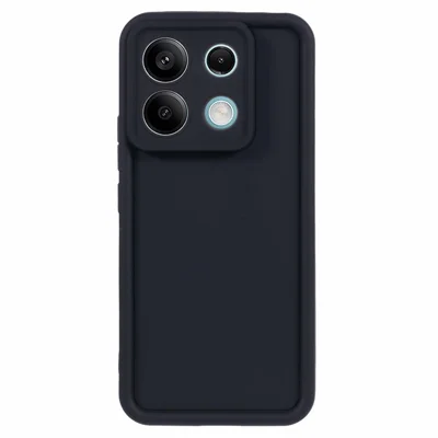 For Xiaomi Redmi Note 13 5G Cell Phone Case Flexible TPU Cover Anti-Drop Thickened Phone Shell - Black