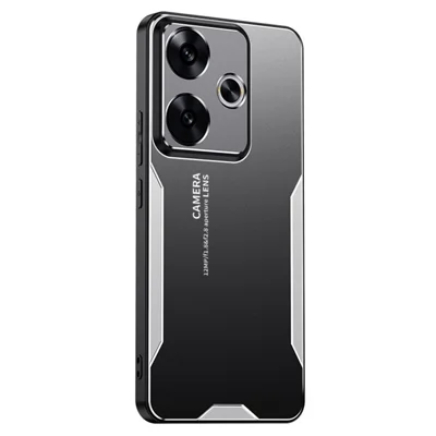 For Xiaomi Redmi Turbo 3 5G / Poco F6 5G Case Aluminum Alloy+PC+TPU Shock Absorption Phone Cover - Silver