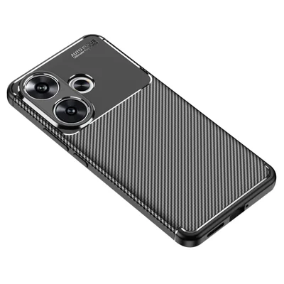 For Xiaomi Redmi Turbo 3 5G / Poco F6 5G Case TPU Carbon Fiber Texture Shock-Absorption Phone Cover