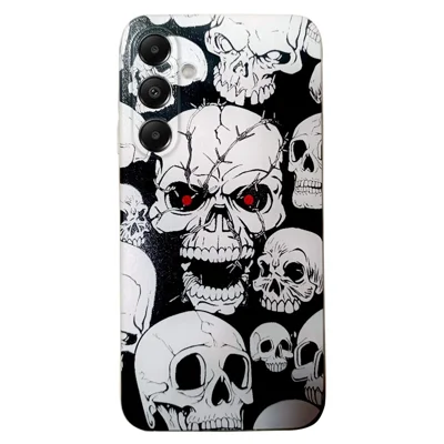 For Samsung Galaxy S24+ Case Soft TPU Pattern Printed Phone Cover - Skull