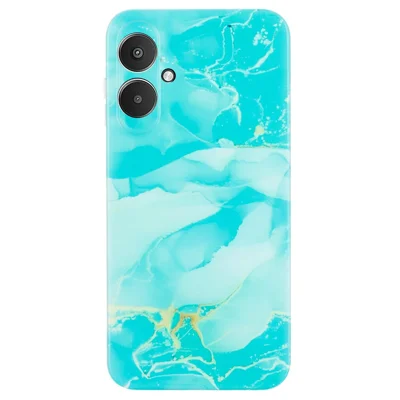 For Xiaomi Redmi 13C 4G / Poco C65 4G Case Soft TPU Protective Phone Cover Marble Pattern Print - Green