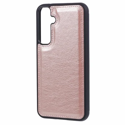 For Samsung Galaxy S23 FE Case PU Leather Flexible TPU Hybrid Slim Phone Cover - Rose Gold