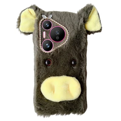 For Huawei Pura 70 Pro / 70 Pro+ Slim Case Plus Lucky Pig Soft TPU Phone Case - Green