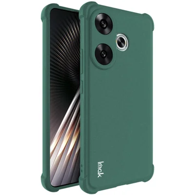IMAK For Xiaomi Redmi Turbo 3 5G / Poco F6 5G Case Matte TPU Drop Resistant Airbag Phone Cover - Green