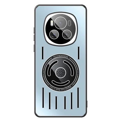 For Honor Magic6 5G Phone Case TPU+Metal Heat Dissipation Magnetic Cover with Lens Film - Blue