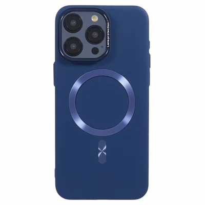 MMKK Series for iPhone 15 Pro Max Case Rubberized Magnetic PC Phone Cover Compatible with Magsafe - Sapphire