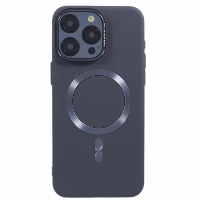 MMKK Series for iPhone 14 Pro Cell Phone Case Rubberized Magnetic PC Cover Compatible with Magsafe - Black