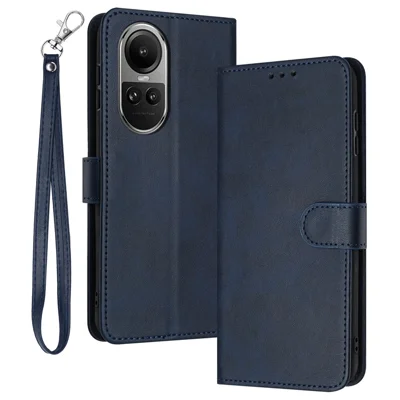 PU Leather Phone Cases for Oppo Reno10 5G (Global) / Reno10 Pro 5G (Global)   Wallet Mobile Phone Stand Cover - Sapphire