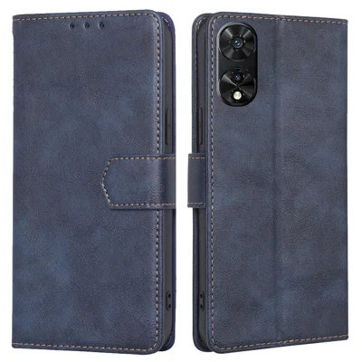 For TCL 505 RFID Blocking Leather Cover with Wallet Cell Phone Accessories   - Blue