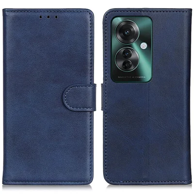 For Oppo Reno11 F 5G Mobile Phone Case   Leather Wallet Stand Cover - Blue