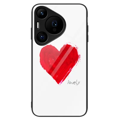 For Huawei Pura 70 Pro / Pura 70 Pro+ Case Pattern Design Tempered Glass Phone Cover - Lovely