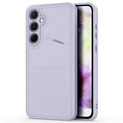 DUX DUCIS Rafi II Series for Samsung Galaxy A35 5G Case RFID Blocking Card Slot PU+TPU Phone Cover - Purple