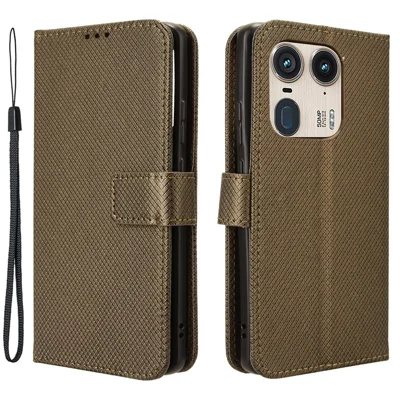 For Motorola Edge 50 Ultra 5G / Moto X50 Ultra 5G Case Wallet PU Leather Mobile Phone Cover - Brown