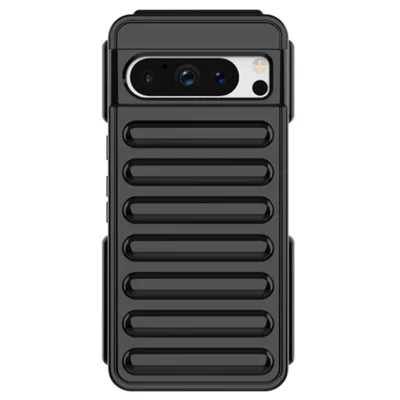 Capsule Series for Google Pixel 8 Pro Case Shockproof Soft TPU Ribbed Phone Cover - Black