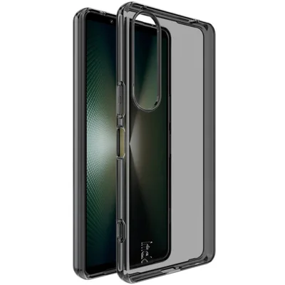 IMAK UX-5-serie till Sony Xperia 1 VI hårdfodral skyddande mjuk TPU mobilhölse - Transparent svart