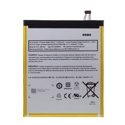 Batteria di Ricambio 3,7 V 4750 mAh 17,57 Wh (Senza LOGO) per Amazon Fire HD 8 (2017) SX0340T