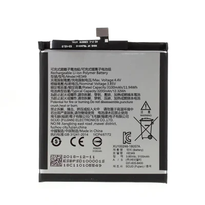 Assembly HE349 3.85V 3100mAh 11.94Wh Battery Replacement for Sharp Aquos S3 (FS8032)