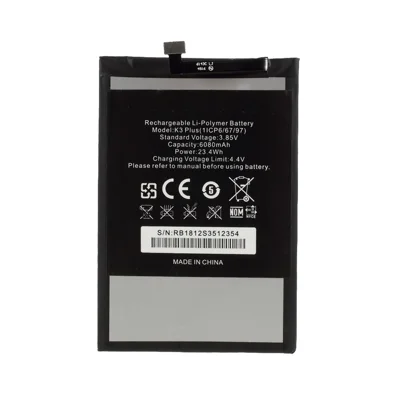 3,8 V 6080 mAh 23,4 Wh vervangingsbatterij voor Oukitel K3 Plus
